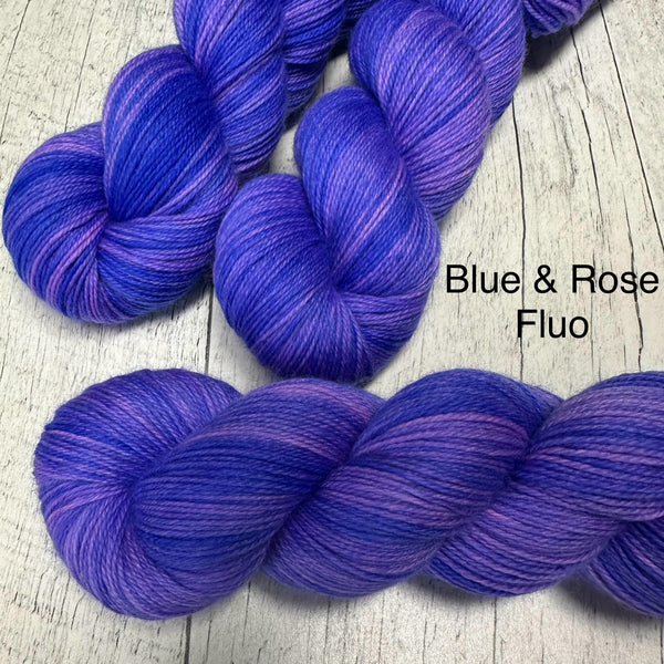 Blue & Rose Fluo (Worsted)