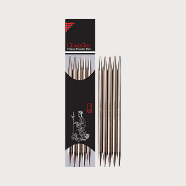 Aiguille double pointe acier inoxydable chiaogoo 8’’ (20 cm)