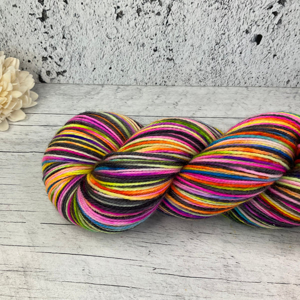 Black & Fluo (Worsted)